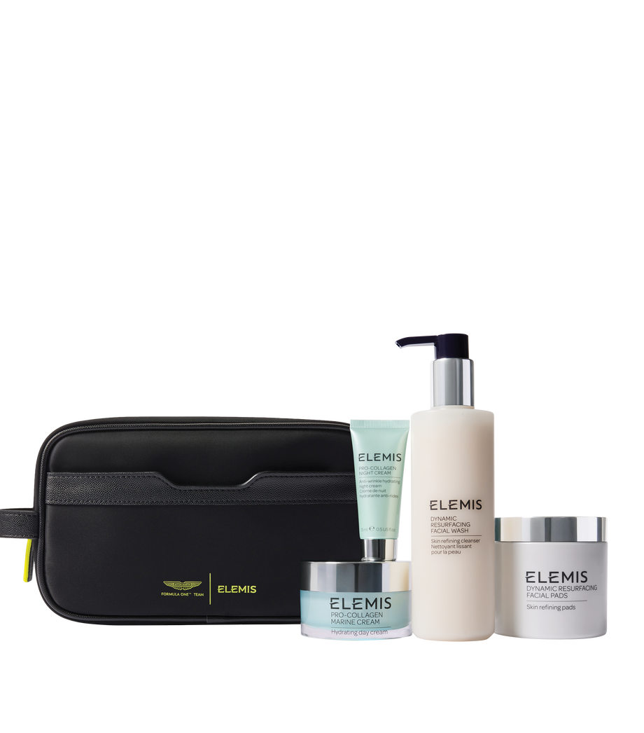 elemis x aston martin aramco formula one  team deluxe skincare collection